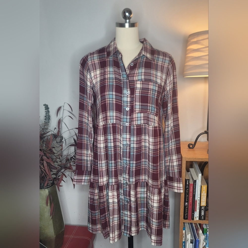 LOFT Plaid Dress Size XSP